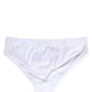 Dolce & Gabbana White Logo Waistband Cotton Men Brief Underwear