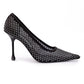 Jimmy Choo Black Mesh Satin Crystal Ixia 95 Pumps