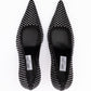 Jimmy Choo Black Mesh Satin Crystal Ixia 95 Pumps