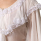 Dolce & Gabbana White LongSleeve Lace Trim Ruffled Blouse Top