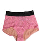 Dolce & Gabbana Pink Cotton DG Logo High Waist Girdle Underwear