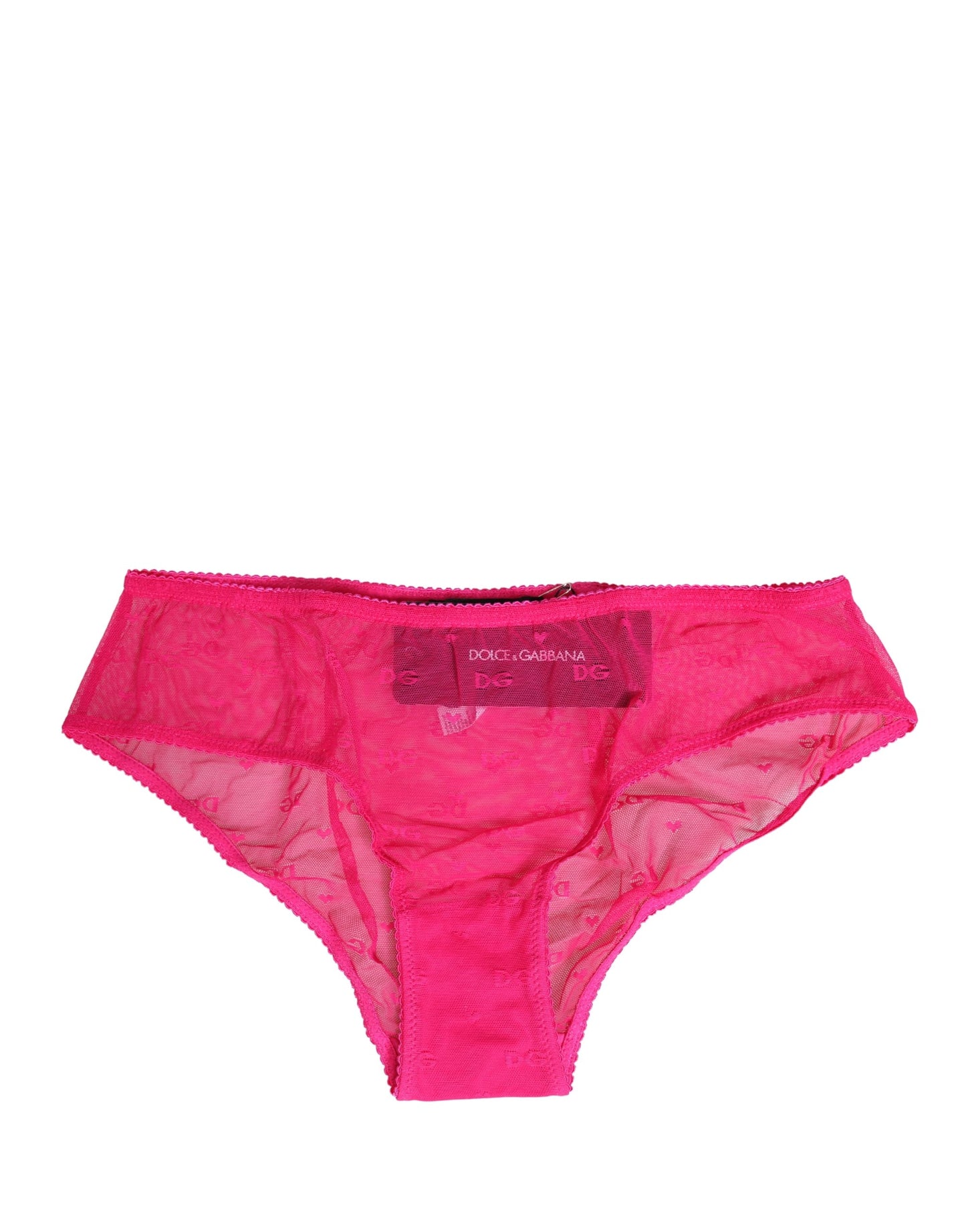 Dolce & Gabbana Pink Lace Cheekini Lingerie Panty Brief Underwear
