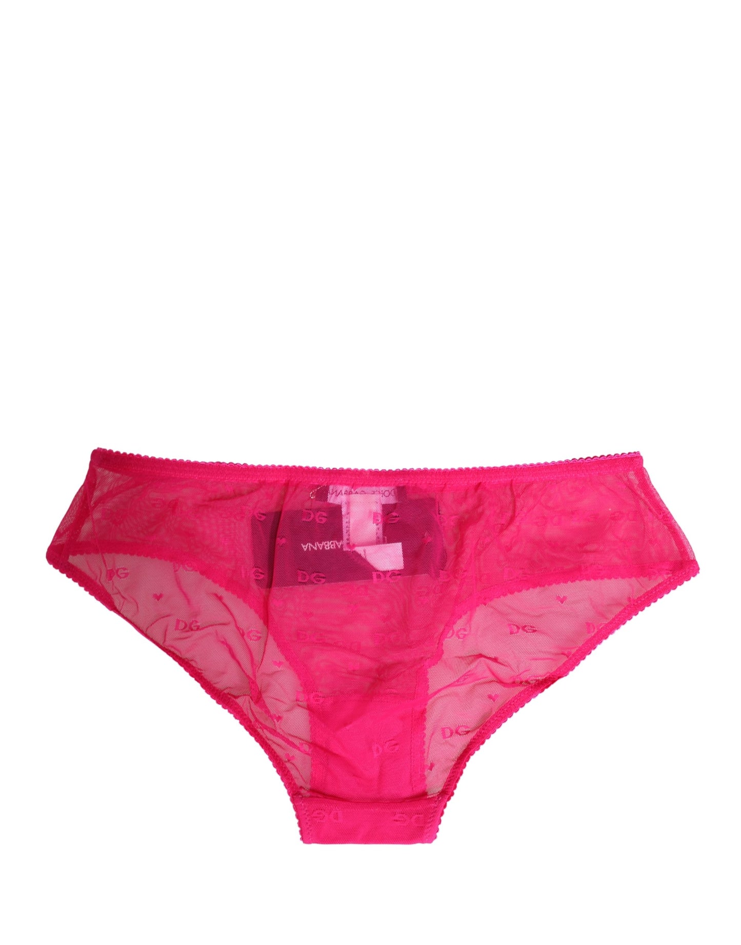 Dolce & Gabbana Pink Lace Cheekini Lingerie Panty Brief Underwear