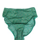Dolce & Gabbana Green Lace Nylon DG Lingerie Panty Brief Underwear