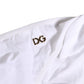 Dolce & Gabbana White Nylon DG Logo Plaque Bikini Bottom Swimwear