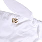 Dolce & Gabbana White Nylon DG Logo Plaque Bikini Bottom Swimwear