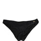 Dolce & Gabbana Black Nylon DG Logo Plaque Regular Brief Underwear