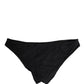 Dolce & Gabbana Black Nylon DG Logo Plaque Regular Brief Underwear