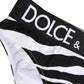 Dolce & Gabbana Black White Zebra Print Brief Panty Underwear
