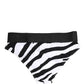 Dolce & Gabbana Black White Zebra Print Brief Panty Underwear