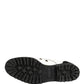 Cesare Paciotti Black White Leather Derby Shoes