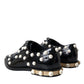 Dolce & Gabbana Black Leather Faux Pearl Dress Brogue Shoes