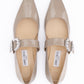 Jimmy Choo Taupe Grey Patent Leather Chery Ballet Flat