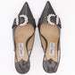 Jimmy Choo Storm Grey Patent Leather Chery SB 65 Pumps
