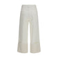 Tory Burch White Cotton Straight-Leg Jeans