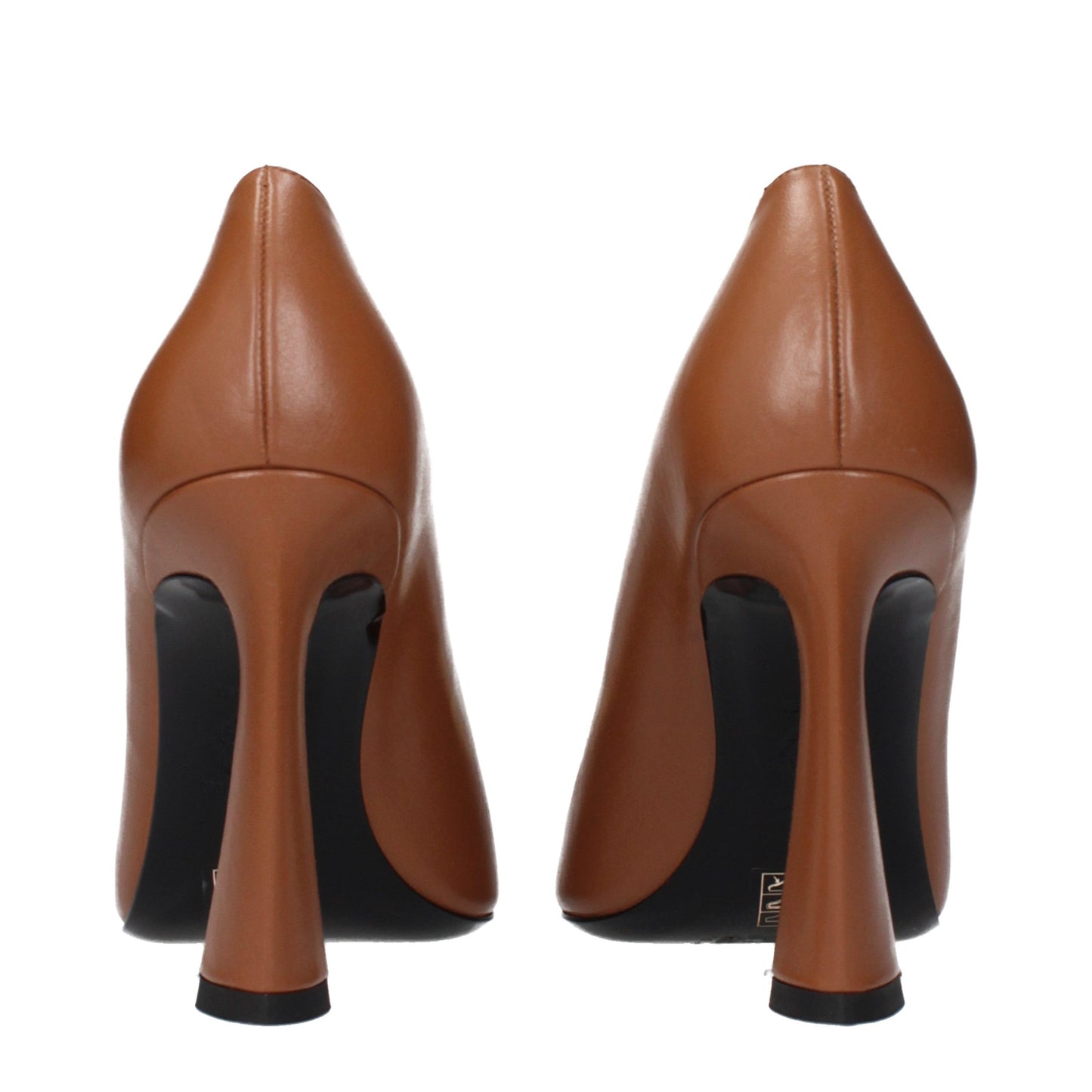 Versace Brown Leather High Heel Pumps