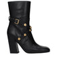 Versace Black Leather Ankle Boots