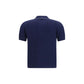 Versace Blue Cotton Polo Shirt