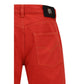 Versace Multicolor Cotton Straight-Leg Jeans