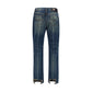 Versace Blue Cotton Straight-Leg Jeans