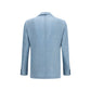 Lardini Blue Silk Blazer