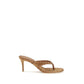 Gianvito Rossi Beige Calf Leather Bos Taurus Stiletto Heel Sandals