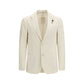 Lardini White Cotton Blazer