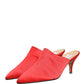 Dolce & Gabbana Red Suede Heel Mule Shoes