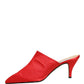 Dolce & Gabbana Red Suede Heel Mule Shoes