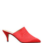 Dolce & Gabbana Red Suede Heel Mule Shoes