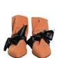 Dolce & Gabbana Brown Black Suede Boots Shoes