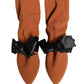 Dolce & Gabbana Brown Black Suede Boots Shoes