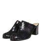 Dolce & Gabbana Black Sequined Mules Shoes