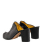 Dolce & Gabbana Black Sequined Mules Shoes