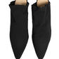 Dolce & Gabbana Black Suede Heel Mule Shoes