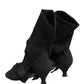 Dolce & Gabbana Black Suede Mid Calf Boots Shoes