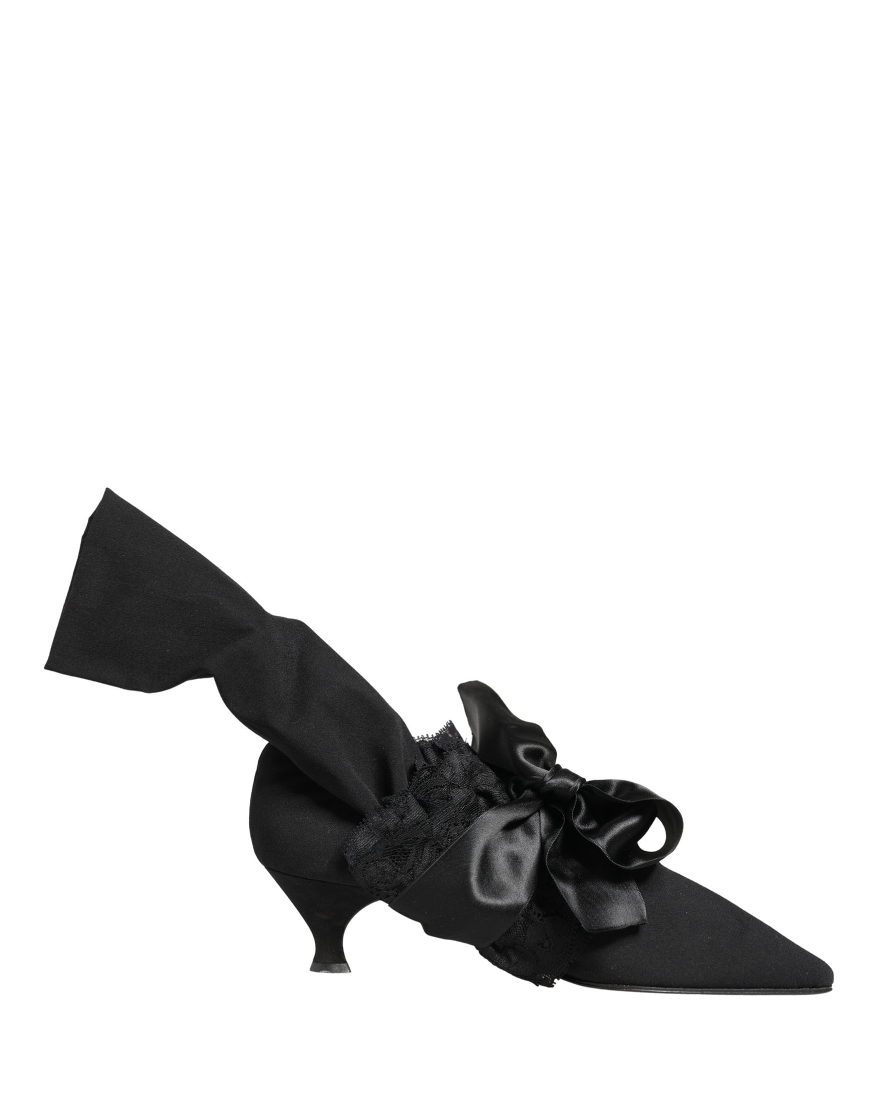Dolce & Gabbana Black Suede Mid Calf Boots Shoes