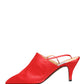 Dolce & Gabbana Red Suede Heel Slingback Shoes