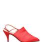Dolce & Gabbana Red Suede Heel Slingback Shoes