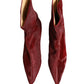 Dolce & Gabbana Burgundy Mid Calf Boots Shoes
