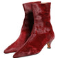 Dolce & Gabbana Burgundy Mid Calf Boots Shoes