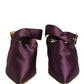 Dolce & Gabbana Purple Satin Sandals Shoes