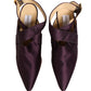 Dolce & Gabbana Purple Satin Sandals Shoes