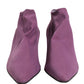 Dolce & Gabbana Shoes Purple Suede Ankle Boots Shoes