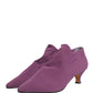 Dolce & Gabbana Shoes Purple Suede Ankle Boots Shoes