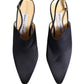 Dolce & Gabbana Black Suede Heels Slingbacks Shoes