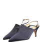 Dolce & Gabbana Black Suede Heels Slingbacks Shoes