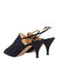Dolce & Gabbana Black Suede Heels Slingbacks Shoes