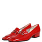Dolce & Gabbana Red Patent Leather Moccasin Slip On Shoes