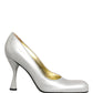 Dolce & Gabbana White Leather High Heels Women Pumps Shoes